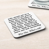 おもしろいなギフトの生命はへ旅行べきではないです コースター (左側)