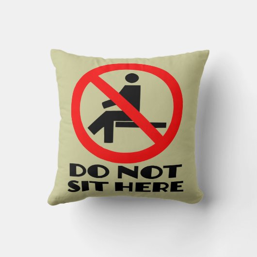 おもしろいなクッション、私のソファーは、ここに坐りません クッション (裏面)