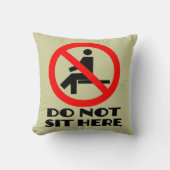おもしろいなクッション、私のソファーは、ここに坐りません クッション (正面)