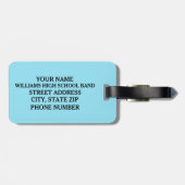 おもしろいなクラリネットのカスタムバンド ラゲッジタグ (裏面横)