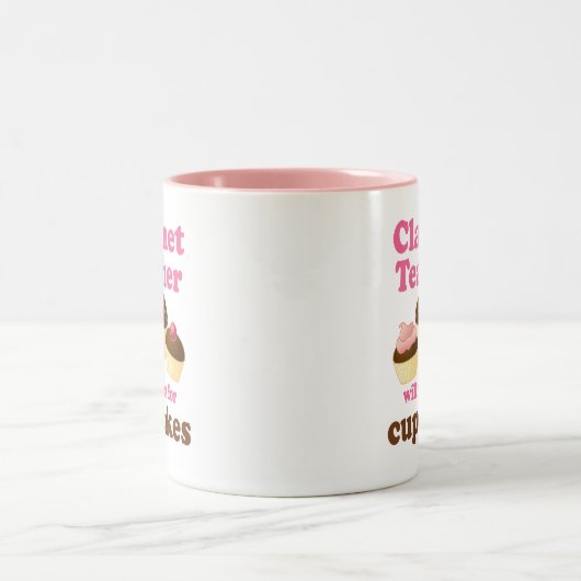 おもしろいなクラリネットの先生 ツートーンマグカップ (中央)