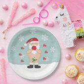 おもしろいなクリスマスかわいくカスタムでいけないサンタ ペーパープレート (パーティー)
