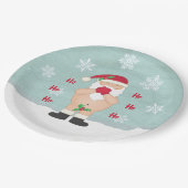 おもしろいなクリスマスかわいくカスタムでいけないサンタ ペーパープレート (アングル)