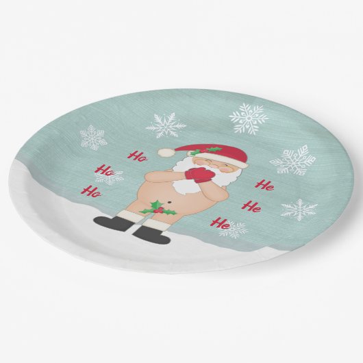 おもしろいなクリスマスかわいくカスタムでいけないサンタ ペーパープレート (アングル)