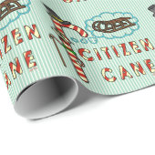 おもしろいなクリスマスのしゃれの市民の杖の休日のユーモア ラッピングペーパー (ロールコーナー)