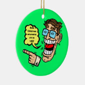 おもしろいなクリスマスのオーナメント セラミックオーナメント (右)