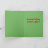 おもしろいなクリスマスのカニのサンタのカニの休日のユーモア カード (内部)