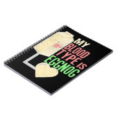 おもしろいなクリスマスのクリスマスのエッグノッグの服装 ノートブック (左側)