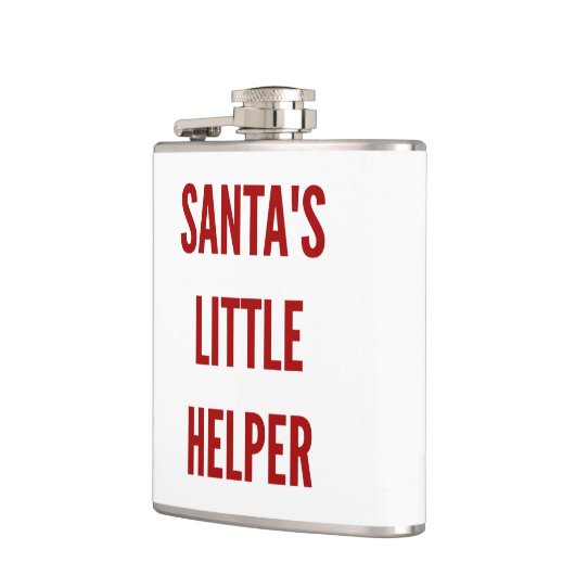 おもしろいなクリスマスのサンタの小さい助手のフラスコのクリスマス フラスク (左)