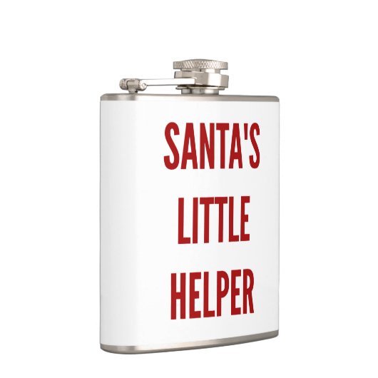 おもしろいなクリスマスのサンタの小さい助手のフラスコのクリスマス フラスク (右)