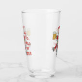 おもしろいなクリスマスのサンタクロースHo Hoビールユーモア タンブラーグラス (左)