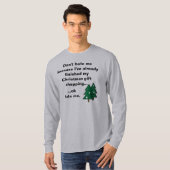 おもしろいなクリスマスのショッピングによってされる早いTシャツ Tシャツ (正面フル)