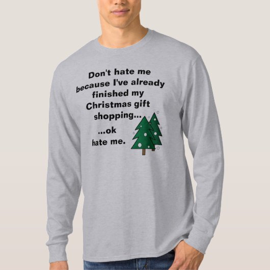 おもしろいなクリスマスのショッピングによってされる早いTシャツ Tシャツ (正面)