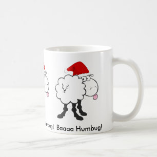 おもしろいなクリスマスのヒツジのbahの詐欺のマグ コーヒーマグカップ