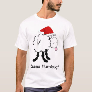 おもしろいなクリスマスのヒツジのbahの詐欺のTシャツ Tシャツ