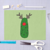 おもしろいなクリスマスのピクルスのトナカイの芸術 薄葉紙 (クラフト)