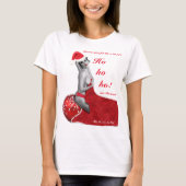 おもしろいなクリスマスのピンナップの冗談の女性クリスマスのTシャツ Tシャツ (正面)