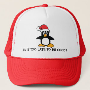 おもしろいなクリスマスのペンギンは遅いそれ余りによいためにです キャップ