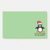 おもしろいなクリスマスのペンギンは遅いそれ余りによいためにです ポストイット (正面)