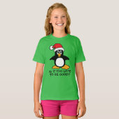 おもしろいなクリスマスのペンギンは遅いそれ余りによいためにです Tシャツ (正面フル)