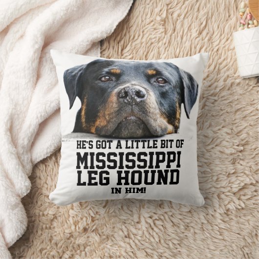 おもしろいなクリスマスのミシシッピーの足の猟犬|のロットワイラー犬 クッション (ブランケット)