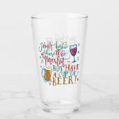 おもしろいなクリスマスのメルローのワインビールユーモアのタイポグラフィ タンブラーグラス (裏面)