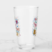 おもしろいなクリスマスのメルローのワインビールユーモアのタイポグラフィ タンブラーグラス (右)
