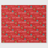 おもしろいなクリスマスのラッパー ラッピングペーパー (フラット)