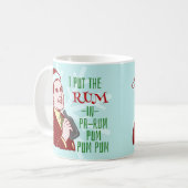 おもしろいなクリスマスのレトロのラム酒の飲む人の休日 コーヒーマグカップ (正面左)