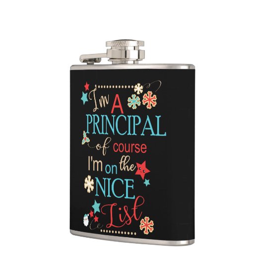 おもしろいなクリスマスの主なギフト私は校長のです フラスク (左)
