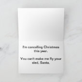 おもしろいなクリスマスの後ろのトナカイ シーズンカード (内部)