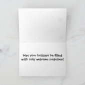 おもしろいなクリスマスの暖炉のコーギーのクリスマスカード シーズンカード (内部)