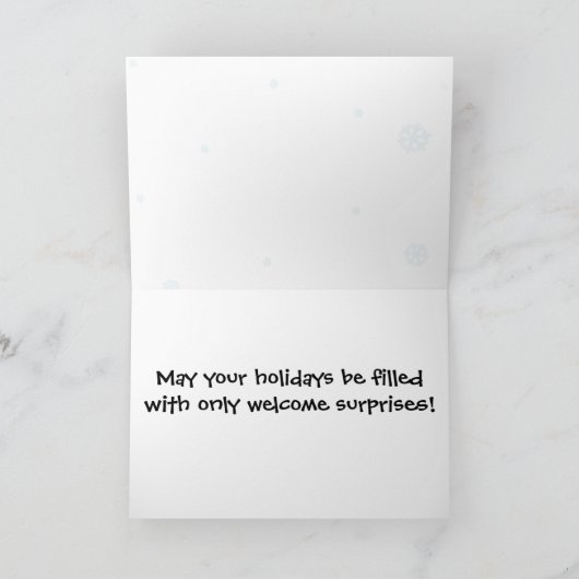 おもしろいなクリスマスの暖炉のコーギーのクリスマスカード シーズンカード (内部)