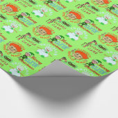 おもしろいなクリスマスの漫画のしゃれのキャラクター ラッピングペーパー (角)