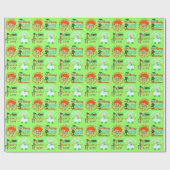 おもしろいなクリスマスの漫画のしゃれのキャラクター ラッピングペーパー (フラット)