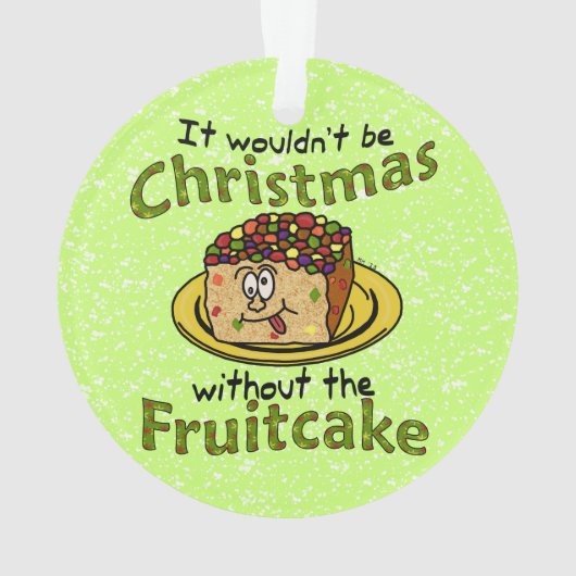 おもしろいなクリスマスの漫画のFruitcake オーナメント (裏面)