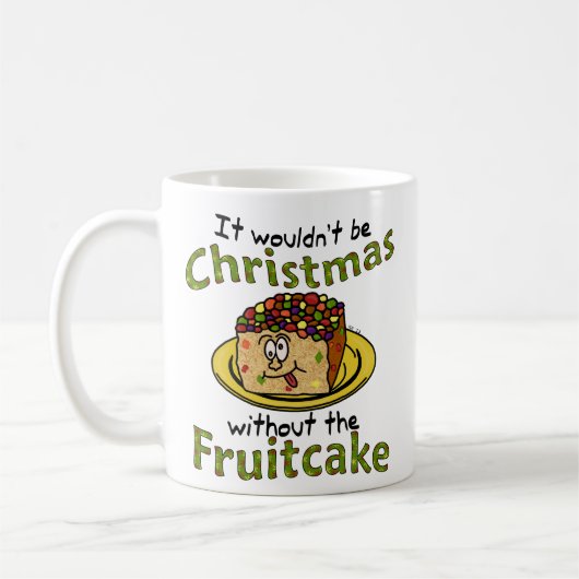 おもしろいなクリスマスの漫画のFruitcake コーヒーマグカップ (左)