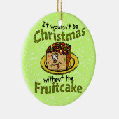 おもしろいなクリスマスの漫画のFruitcake セラミックオーナメント (右)
