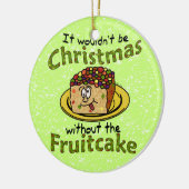おもしろいなクリスマスの漫画のFruitcake セラミックオーナメント (左)