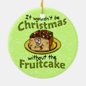 おもしろいなクリスマスの漫画のFruitcake セラミックオーナメント (裏面)