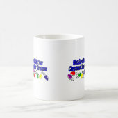 おもしろいなクリスマスの照明のデザイン コーヒーマグカップ (中央)