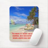 おもしろいなクリスマスの白くま マウスパッド (マウス)