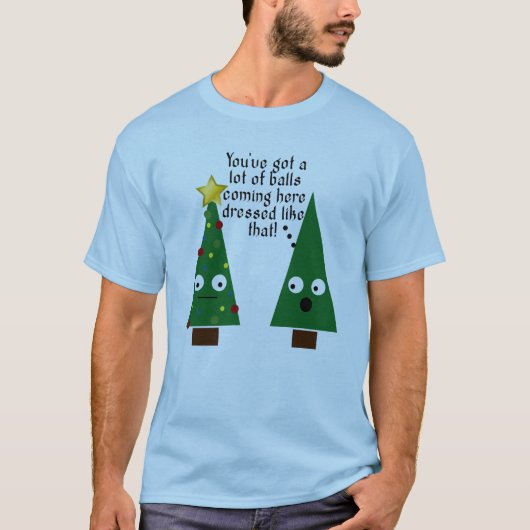 おもしろいなクリスマスの粘着性の人のスエットシャツ Tシャツ (正面)
