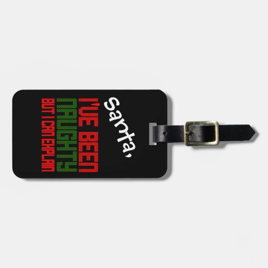 おもしろいなクリスマスの荷物のラベルずっと私はいけないです ラゲッジタグ (正面横)
