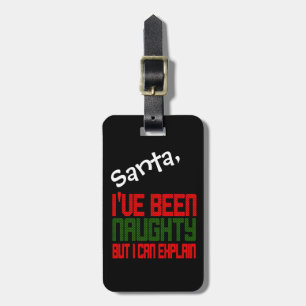 おもしろいなクリスマスの荷物のラベルずっと私はいけないです ラゲッジタグ
