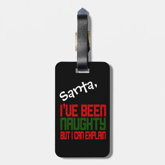 おもしろいなクリスマスの荷物のラベルずっと私はいけないです ラゲッジタグ (裏面縦)