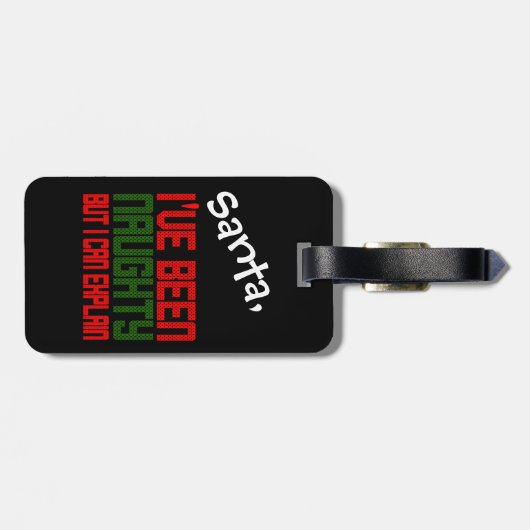 おもしろいなクリスマスの荷物のラベルずっと私はいけないです ラゲッジタグ (裏面横)