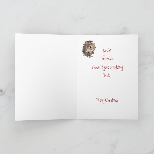 おもしろいなクリスマスの親友のリス動物のユーモア シーズンカード (内部)