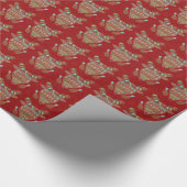 おもしろいなクリスマスのBlitzenの鶏のトナカイのユーモア ラッピングペーパー (角)
