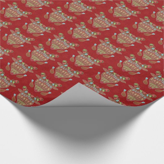 おもしろいなクリスマスのBlitzenの鶏のトナカイのユーモア ラッピングペーパー (角)